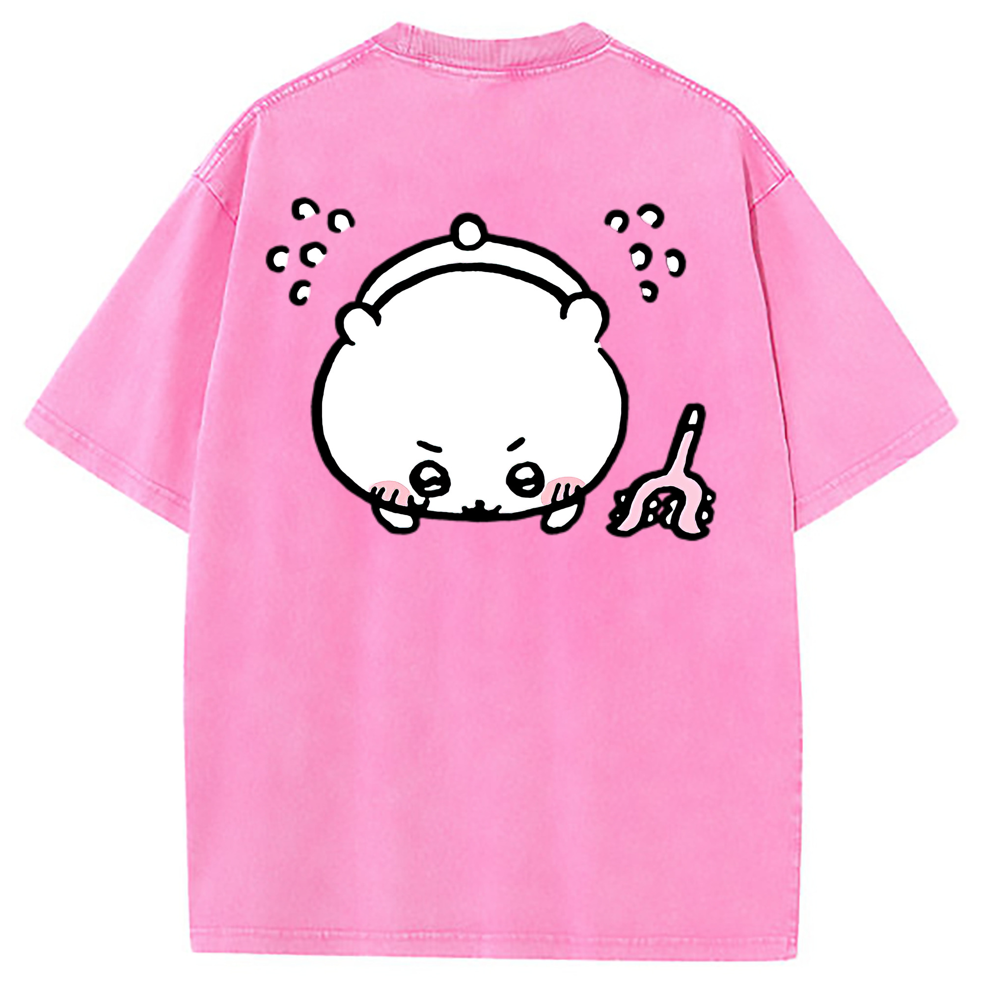 （画像用） ちいかわ ちいかわ Chii-kawa chiikawa 綿100% ヴィンテージ風 半袖Tシャツ（背面プリント）